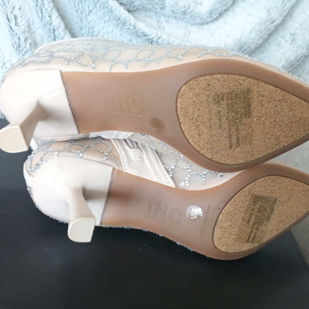 INC International Concepts Darissa Mesh Dress Bootie Nude 7 M MSRP $129 - Picture 9 of 10